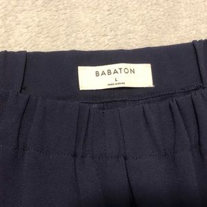 Navy Babaton women’s ankle cropped trouser pants